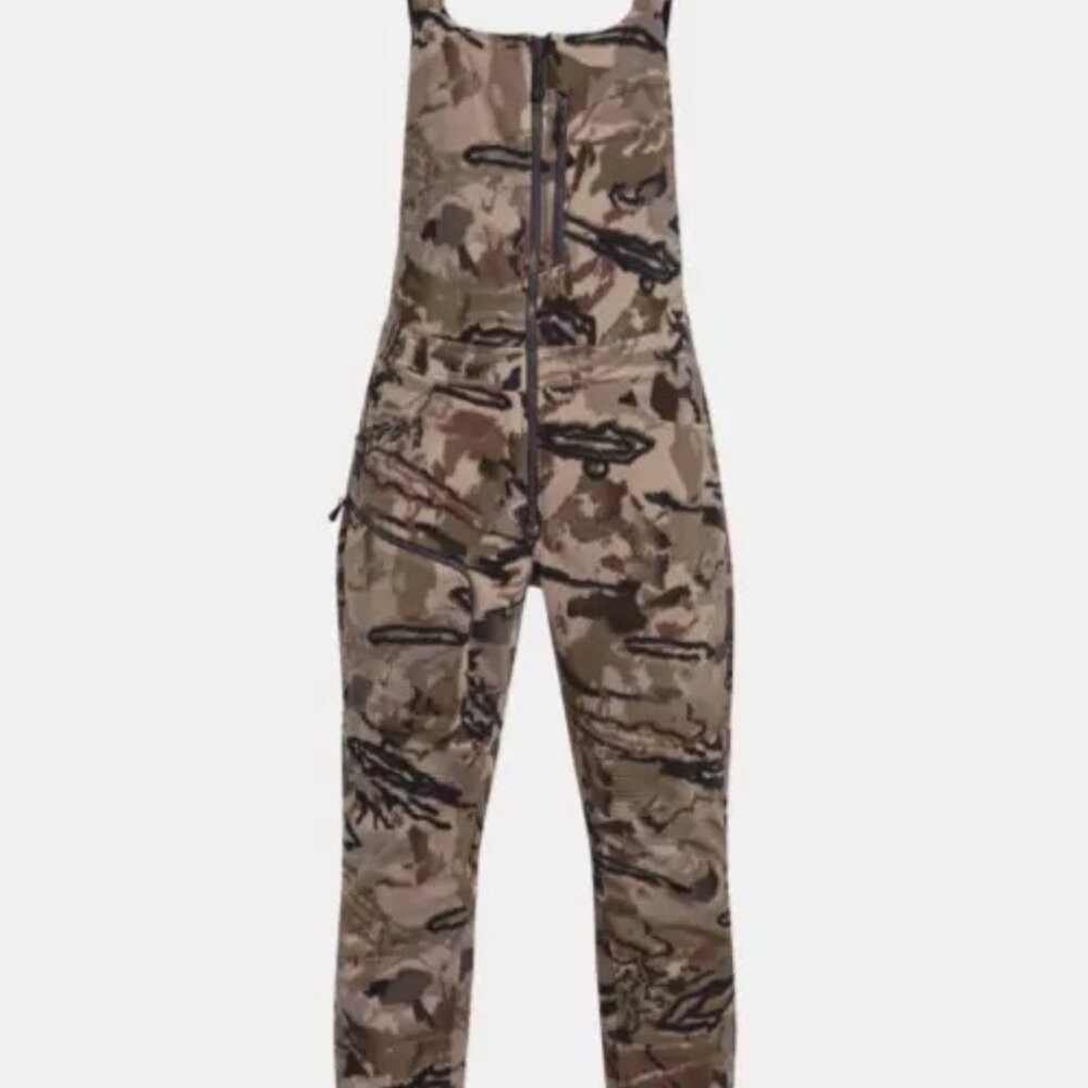 Men Under Armour Barren Camo Rut Bibs Windproof Microfleece Bib 1365614 … - Picture 4 of 15